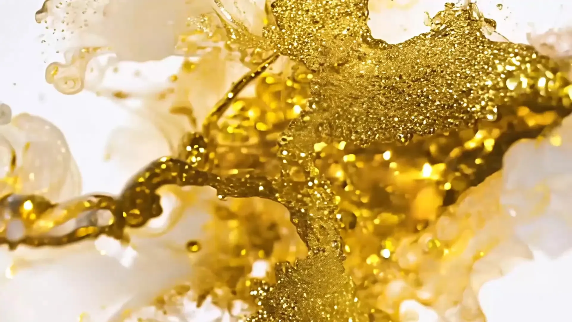 Golden Glitter Splash Background for Luxury Brand Reveals